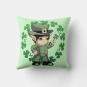 シャムロックを持つ小さい小妖精 クッション (裏面)