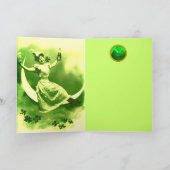 シャムロックを持つ聖パトリックの日月の女性 カード (内部)