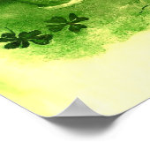 シャムロックを持つ聖パトリックの日月の女性 ポスター (角)