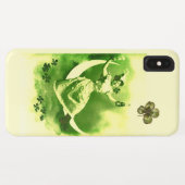 シャムロックを持つ聖パトリックの日月の女性 Case-Mate iPhoneケース (裏面(横))