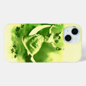 シャムロックを持つ聖パトリックの日月の女性 Case-Mate iPhoneケース (裏面 (横))