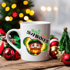 シャムロックを振る – アイルランドの民俗フェスト ツートーンマグカップ