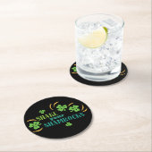 シャムロックを振る ラウンドペーパーコースター (インサイチュ)