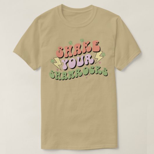 シャムロックを振る Tシャツ (デザイン正面)