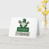 **シャムロックを振れ**クリスマスユーモア！ カード (黄色い花)