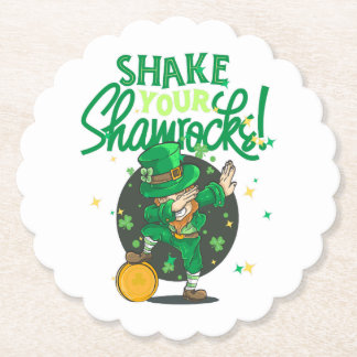 シャムロックを揺らして、聖パトリックの日を楽しもう Slainte ペーパーコースター