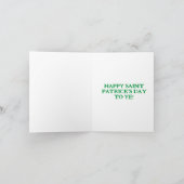 シャムロックを飾ってアイルランドの目を輝かせて カード (内部)