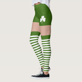 シャムロックアイリッシュグリーンSt patricks dayノベルティおもしろい レギンス