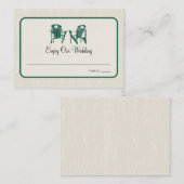 シャムロックアディロンドバックチェアシーティングカード プレイスカード (正面/裏面)