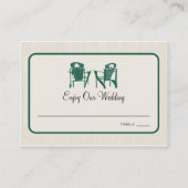 シャムロックアディロンドバックチェアシーティングカード プレイスカード (正面)