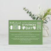 シャムロックアンドビールアイリッシュセントパトリックの日詳細 招待状 (スタンド正面)