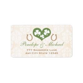 シャムロックアンドホースシュー差出人住所ラベル ラベル