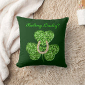 シャムロックアンドホースシュー装飾用クッション クッション (ブランケット)