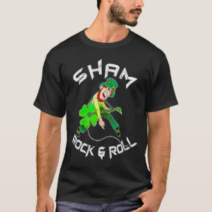 シャムロックアンドロールシャムロックギターラバーセントパトリック Tシャツ