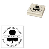 シャムロックインサークル差出人住所スタンプ ラバースタンプ (押印)