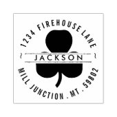 シャムロックインサークル差出人住所スタンプ ラバースタンプ (インプリント)