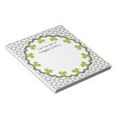 シャムロックインスパイアセロパーソナライズされたト ノートパッド (アングル)