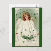 シャムロックエンジェルセントパトリックのデイカード ポストカード (正面/裏面)