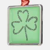 シャムロックエンジニア文字 メタルオーナメント (左)