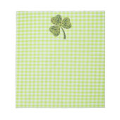 シャムロックオングリーンジンガム ノートパッド (正面)