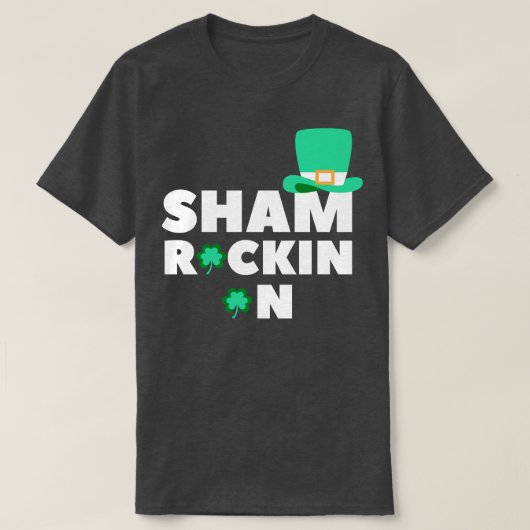 シャムロックオンシャムロおもしろいックSt patricks dayデシ Tシャツ (デザイン正面)