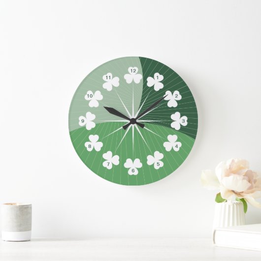 シャムロックカスケード ラージ壁時計 (ホーム)