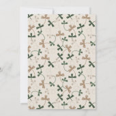 シャムロックカップルドロップインベビー散水 招待状 (裏面)