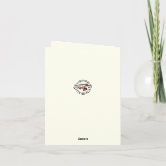 シャムロックカトリックのアイルランドのケルト十字の弔意 サンキューカード (裏面)