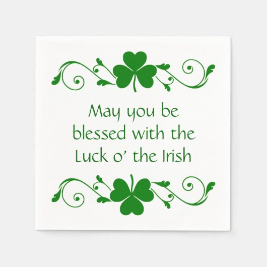 シャムロックガーランド スタンダードカクテルナプキン (正面)