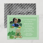 シャムロックキッズのセントパトリックデイバッシュ 招待状 (正面/裏面)