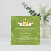 シャムロッククラダグハートアイルランドブライダルシャワー 招待状 (スタンド正面)