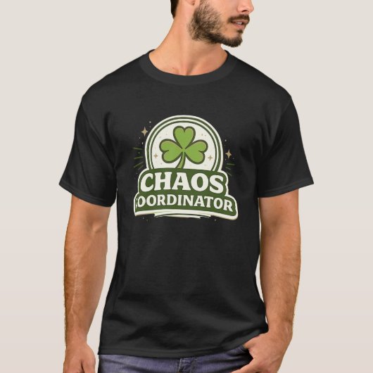 シャムロッククローバーのカオス コーディネーター Tシャツ 面白い アイリス (正面)