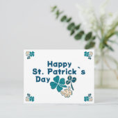 シャムロッククローバーアイリッシュハッピーセントパトリックの日 シーズンポストカード (スタンド正面)