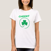 シャムロッククローバーアイリッシュプライドSt patricks day応援 Tシャツ (正面)