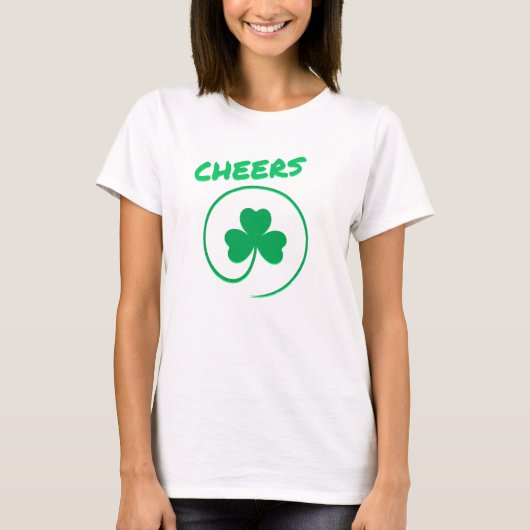 シャムロッククローバーアイリッシュプライドSt patricks day応援 Tシャツ (正面)