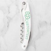 シャムロッククローバーカスタムコルクスクリュ ソムリエナイフ (正面)