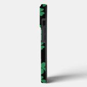 シャムロッククローバーグリーンとブラックモダンSt patricks Case-Mate iPhoneケース (裏面 / 左)