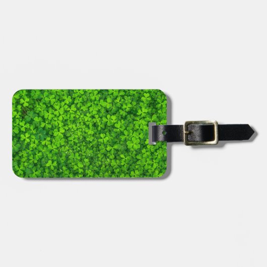 シャムロッククローバーグリーンアイリッシュシンボルアイルランド ラゲッジタグ (正面横)