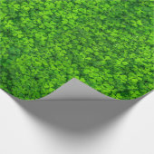 シャムロッククローバーグリーンアイリッシュシンボルアイルランド ラッピングペーパー (角)