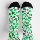 シャムロッククローバーグリーンリーフアイルランドエレガント ソックス (上部)