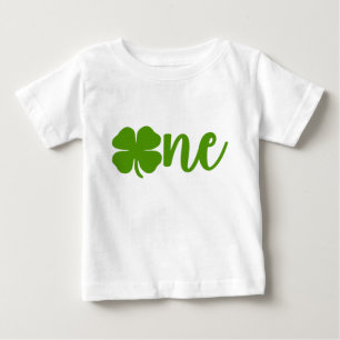 シャムロッククローバーセントパトリックの日ONE誕生日 ベビーTシャツ