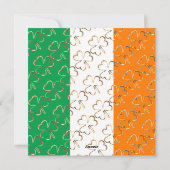 シャムロッククローバーパターンハッピーセントパトリックの日 シーズンカード (裏面)