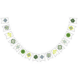 シャムロッククローバーフローラセントパトリックの日パーティー バンティングフラッグ