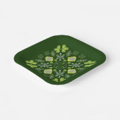 シャムロッククローバーフローラマンダラグリーン ペーパープレート (傾斜あり)