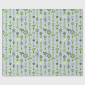 シャムロッククローバーフローラミニマリストパターン ラッピングペーパー (フラット)