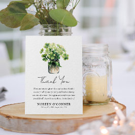 シャムロッククローバーブーケ悔やみや弔慰 サンキューカード