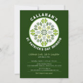 シャムロッククローバーマンダラセントパトリックの日パーティー 招待状 (正面)