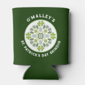 シャムロッククローバーマンダラセントパトリックの日パーティー 缶クーラー (裏面)