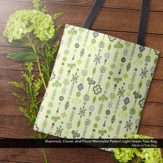 シャムロッククローバーミニマルパタモダンーン黄 トートバッグ