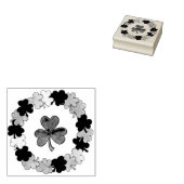 シャムロッククローバーリースサンパトリックの日印 ラバースタンプ (押印)